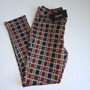 Woman's Plaid Cargo Skinny Pants . Size M